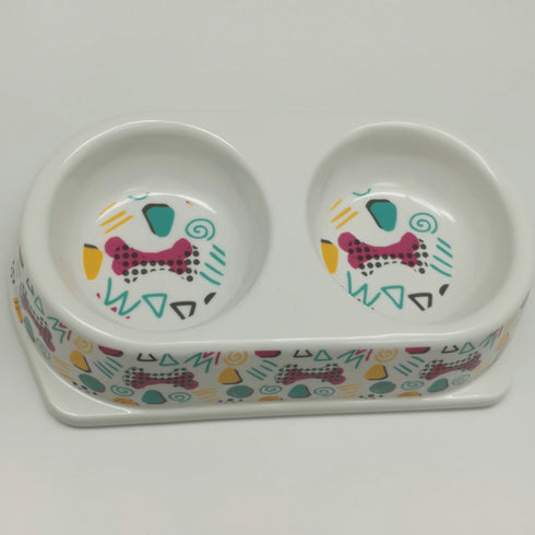 Castron pentru caini dublu din melanina ENJOY 2x300ML