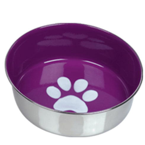 Castron din otel inoxidabil pentru caini Nobby Paw Mov 950ml