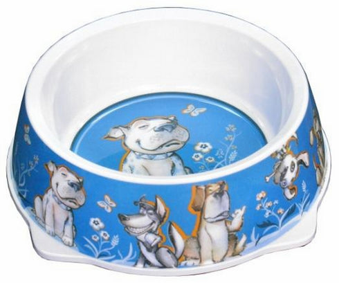 Castron albastru din melamina pentru caini 1700 ml