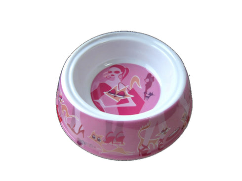 Castron din melamina pentru pisici Glamour Pink 150 ml