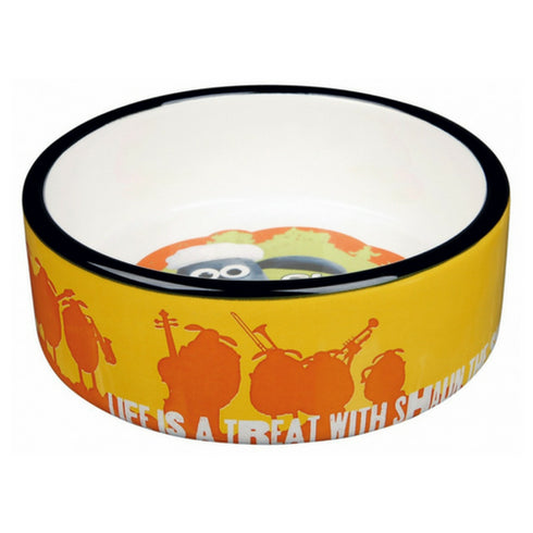 Castron portocaliu pentru caini si pisici Trixie Shaun the Sheep 300 ml
