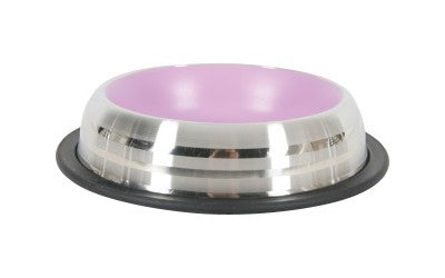 Castron din inox antiderapant Zoolux Roz 225ml