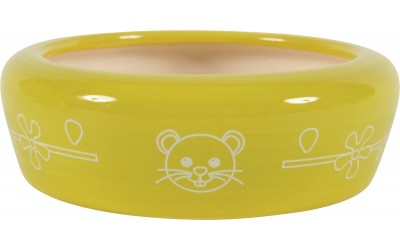 Castron galben din ceramica pentru rozatoare Zolux 150 ml