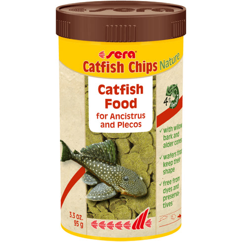 Chips pentru pesti ornamentali Sera Catfish Chips 95g 250ml