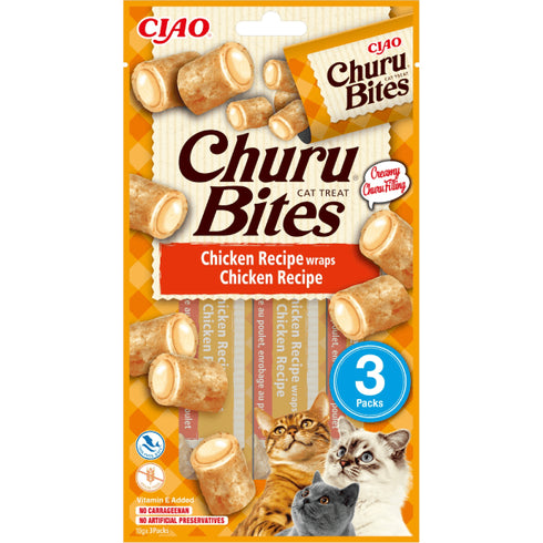 Recompense pentru pisici Churu Bites Cat Pui 3x10g