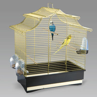 Colivie pentru pasari Pagoda Expert 50x30x53cm Aurie-Antracit