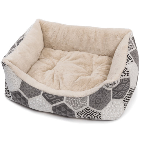 Culcus pentru caini Leopet Rodi Bej 60x70cm