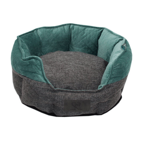 Culcus oval verde pentru caini Pet Tunnel 61x51x22cm 827
