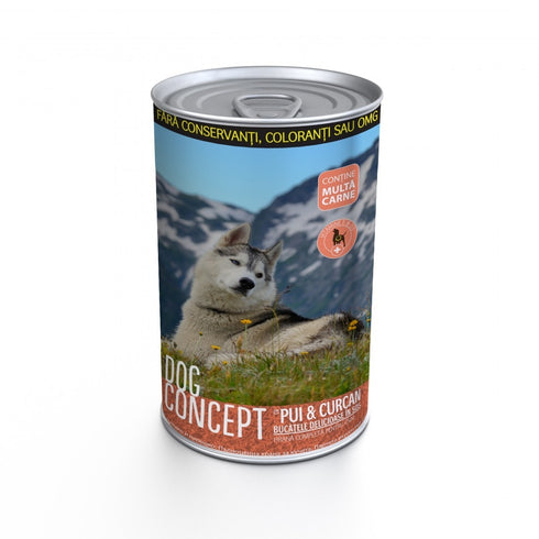 Hrana umeda pentru caini Dog Concept cu curcan si pui 1240 g