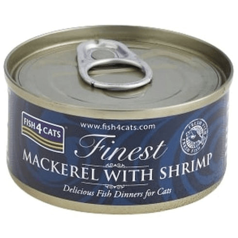 Hrana umeda pentru pisici Fish4Cats Finest File Macrou&Creveti 70g