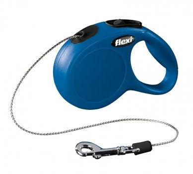 Lesa retractabila Flexi New Classic Snur Albastru 3m