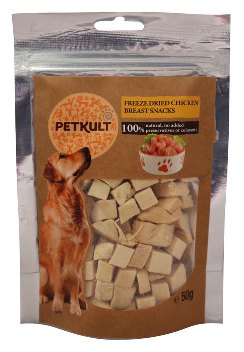 Recompensa pentru Caini Petkult Snack Piept de Pui 50g