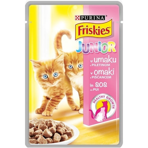 Hrana umeda pentru pisici Friskies Junior cu pui 100 g