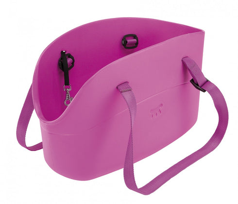 Geanta violet de transport pentru caini si pisici With Me 43.5x21.5x27cm