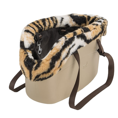 Geanta de transport pentru caini si pisici Ferplast Winter Animal Print 43.5 x 21.5 x 27cm