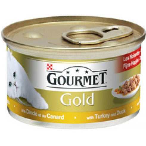 Hrana umeda pentru pisici Gourmet Gold Curcan si Rata 85 gr