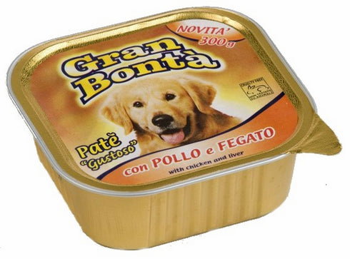 Hrana umeda pentru caini Gran Bonta cu pui 300 g
