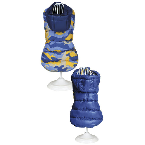 Haina cu fata dubla pentru caini Croci Military Blue 45 cm