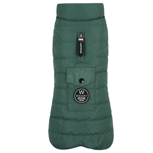 Haina impermeabila pentru caini Doudoune Green L38 WO 739404