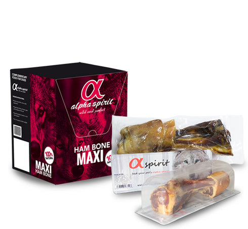 Recompensa pentru caini Alpha Spirit os cu sunca maxi