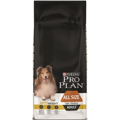 Hrana uscata pentru caini Pro Plan All Sizes Adult Light Sterilised cu pui 14 kg