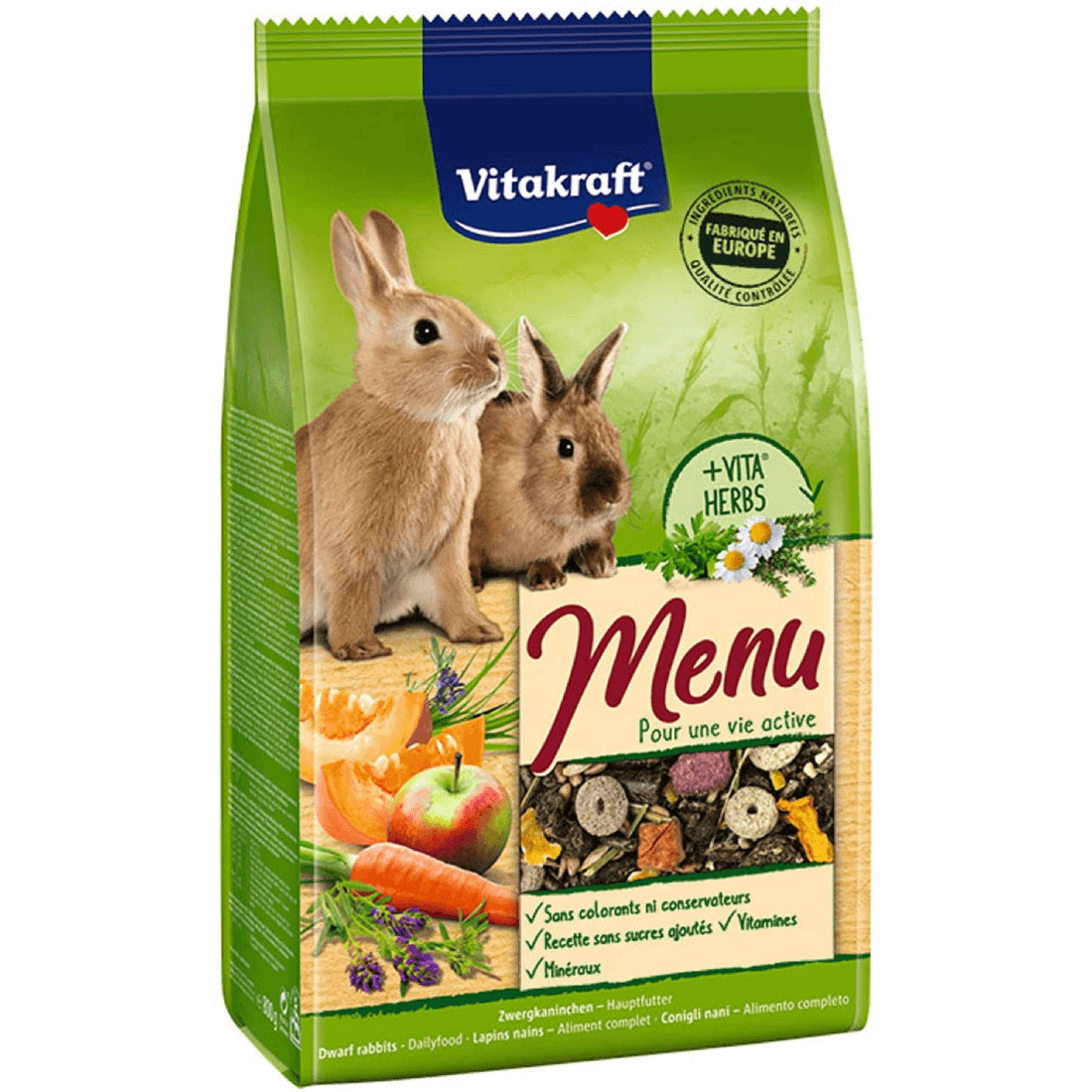 Hrana pentru iepuri Vitakraft Premium Menu 500G - Animax