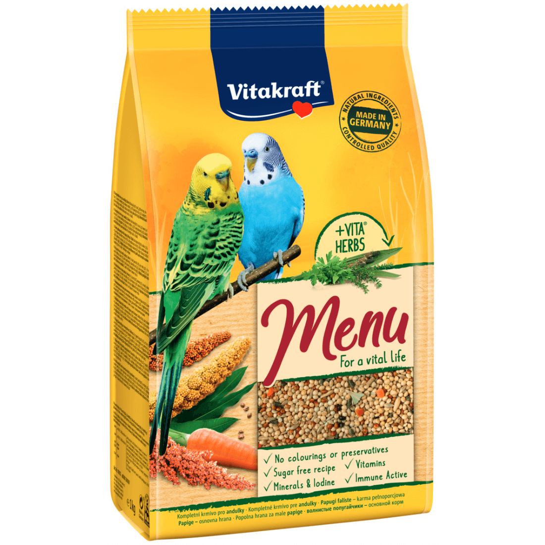 Hrana pentru perusi Vitakraft Meniu Perl'S 1Kg - Animax