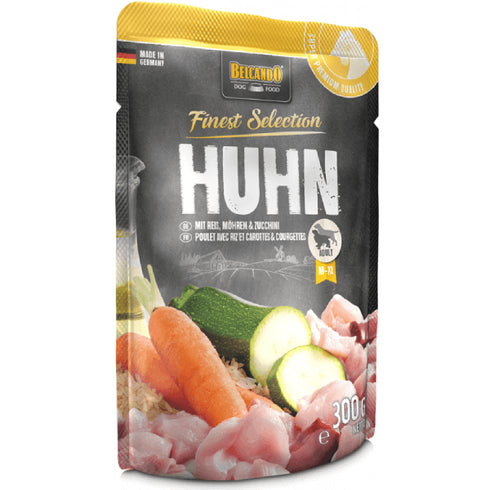 Hrana umeda pentru caini Belcando Pui orez si morcov 300g