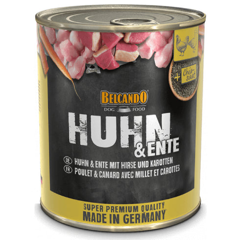 Hrana umeda pentru caini Belcando Pui rata si mei 800g