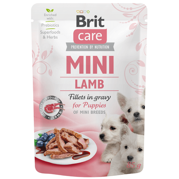 Hrana umeda pentru caini Brit Care Mini Puppy Miel File in sos 85g - Animax