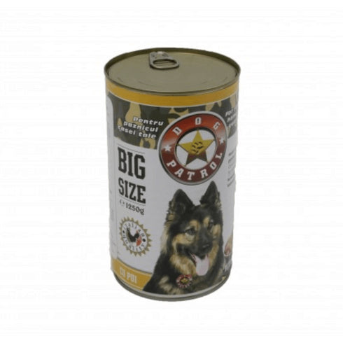 Hrana umeda pentru caini Dog Patrol cu pui 1240 g