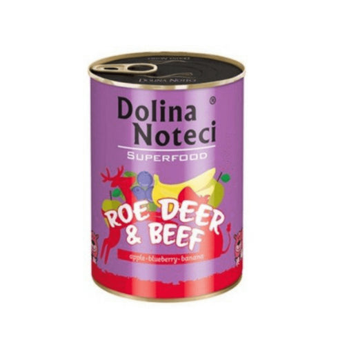 Hrana umeda pentru caini Dolina Noteci Superfood Caprioara-Vita 400g