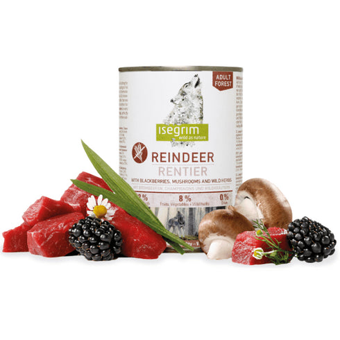 Hrana umeda pentru caini Isegrim Dog Adult Ren 400g