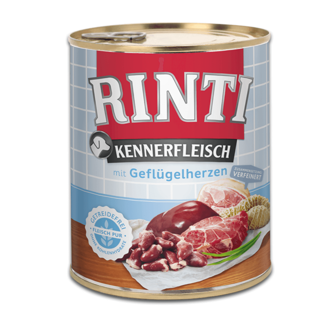 Hrana umeda pentru caini Rinti Adult cu inima de pui 800 g - Animax
