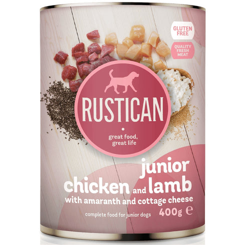Hrana umeda pentru caini Rustican Junior Pui-Miel 400g