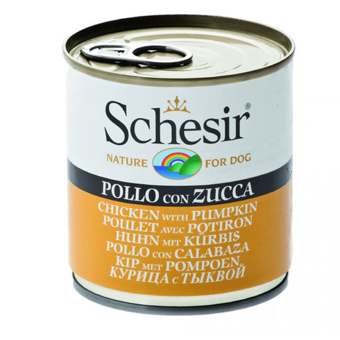 Hrana umeda pentru caini Schesir fruit pui si dovleac 285 g