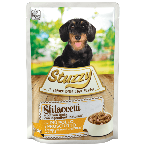 Hrana umeda pentru caini Stuzzy Adult Pui si sunca 100g - Animax