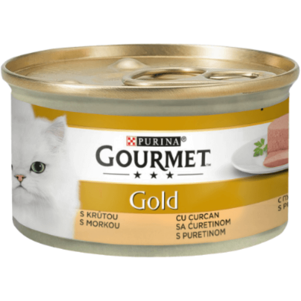 Hrana umeda pentru pisici Gourmet Gold Mousse Curcan 85g - Animax