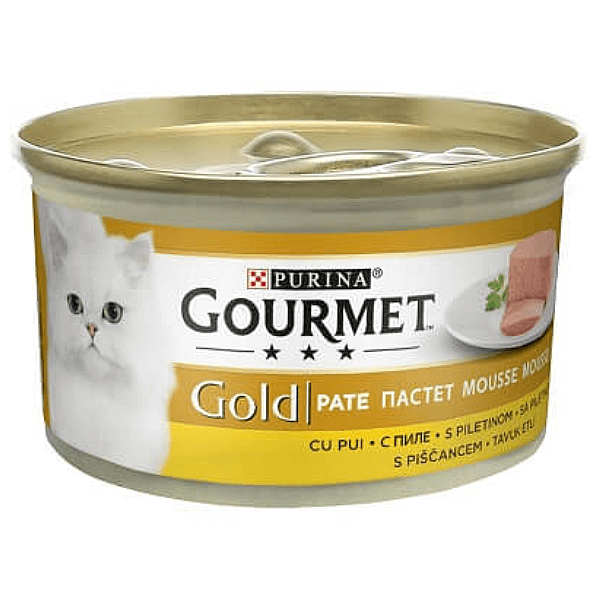 Hrana umeda pentru pisici Gourmet Gold Mousse Pui 85g - Animax