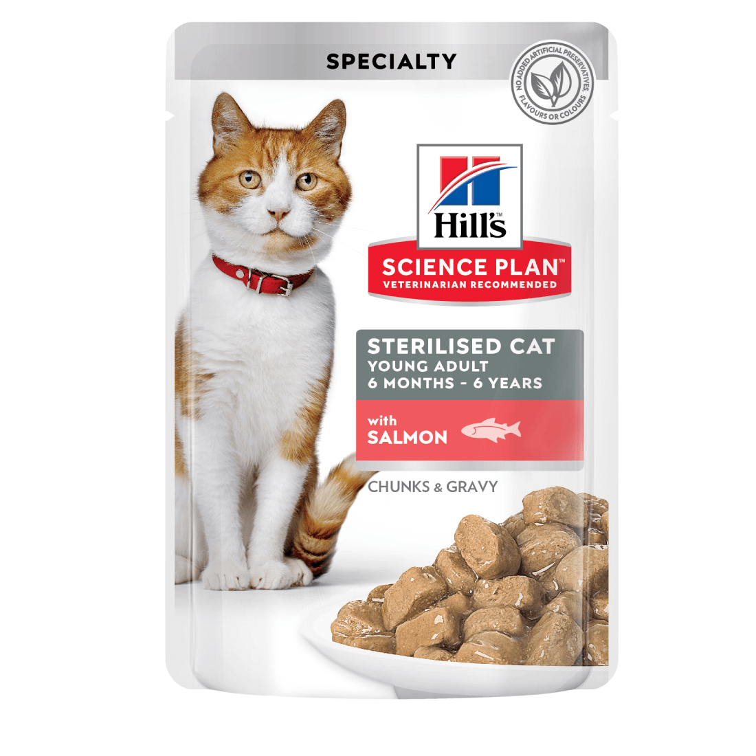 Hrana umeda pentru pisici Hill's Young Adult Sterilised cu somon 85g - Animax