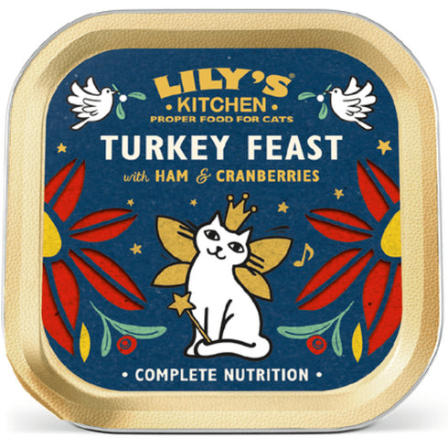 Hrana umeda pentru pisici Lily's Kitchen Festive Cat Turkey Feast 85g