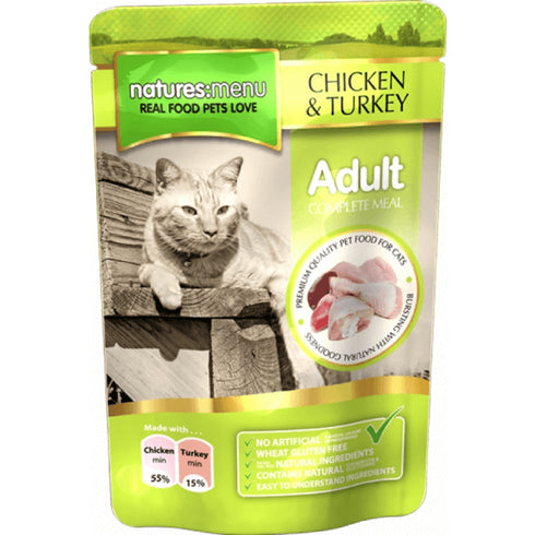 Hrana umeda pentru pisici Natures Menu Pui&Curcan 100g