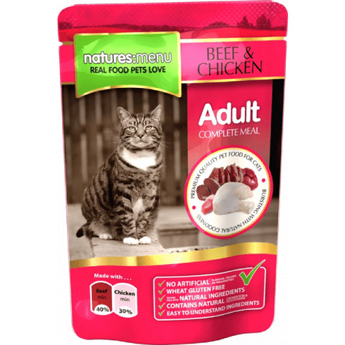 Hrana umeda pentru pisici Natures Menu Plic Pui&Vita 100g