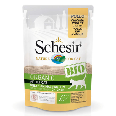 Hrana umeda pentru pisici Schesir Bio Pui 85g