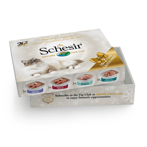 Hrana umeda pentru pisici Schesir Pack Sea Specialities 85g 10+2 Gratis