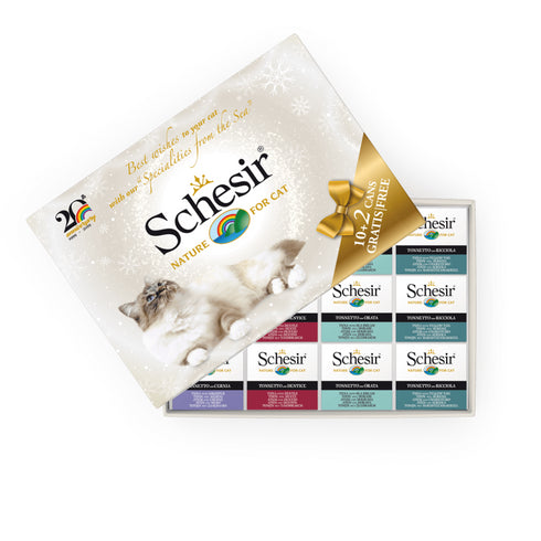 Hrana umeda pentru pisici Schesir Pack Sea Specialities 85g 10+2 Gratis