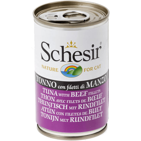 Hrana umeda pentru pisici Schesir Ton cu vita file 140g