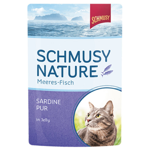 Hrana umeda pentru pisici Schmusy Nature Sardine in gelatina 100g