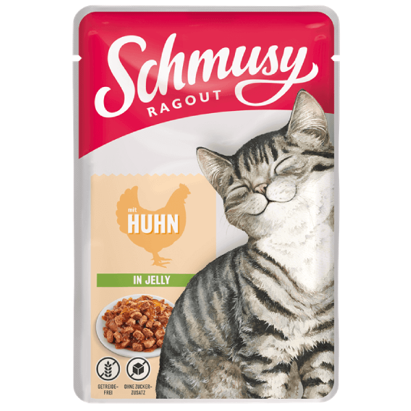 Hrana umeda pentru pisici Schmusy Pui in gelatina 100g - Animax