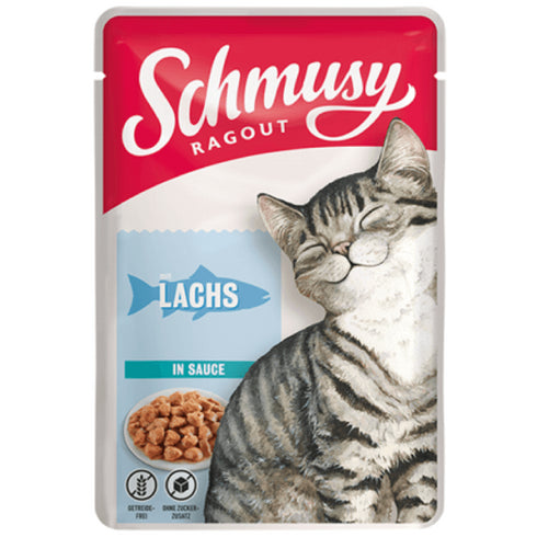 Hrana umeda pentru pisici Schmusy Somon in sos 100g